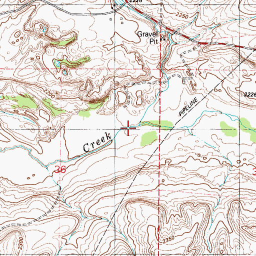 Topographic Map of Hampton Creek, WA
