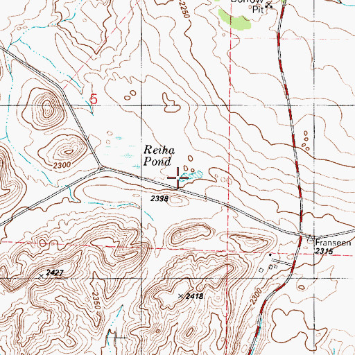 Topographic Map of Reiha Pond, WA
