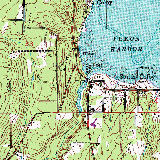 Topographic Map of Curley Creek, WA