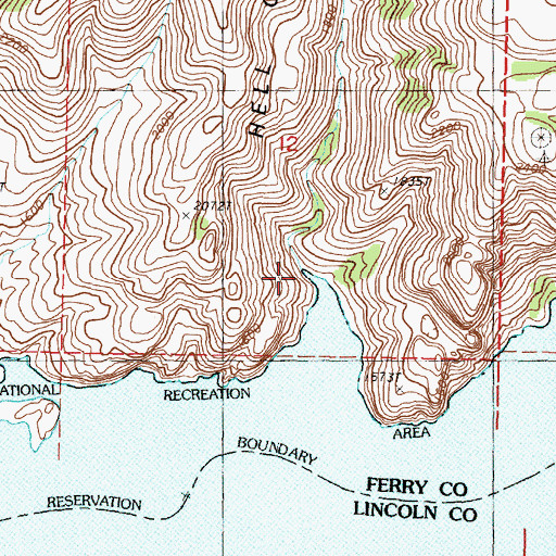 Topographic Map of Hell Gate Canyon, WA