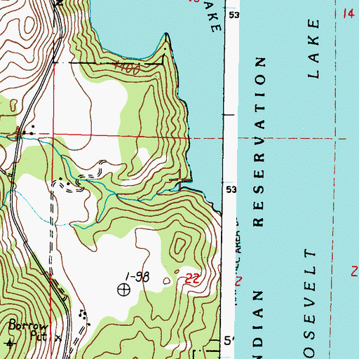 Topographic Map of Monaghan Creek, WA