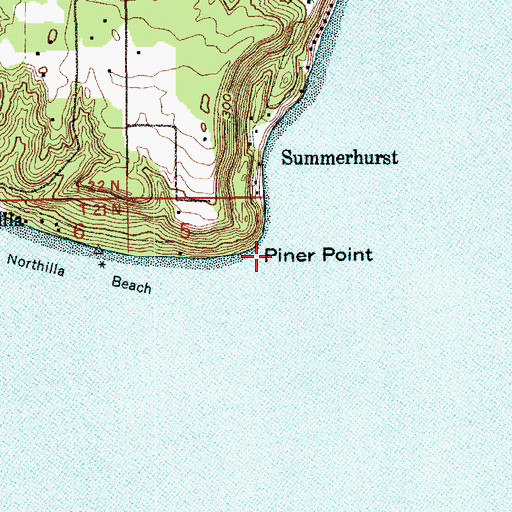 Topographic Map of Piner Point, WA