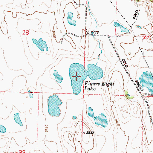 Topographic Map of Figure Eight Lake, WA