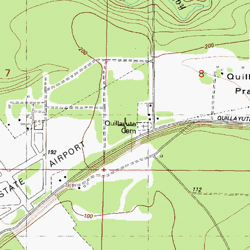 Topographic Map of Quillayute, WA