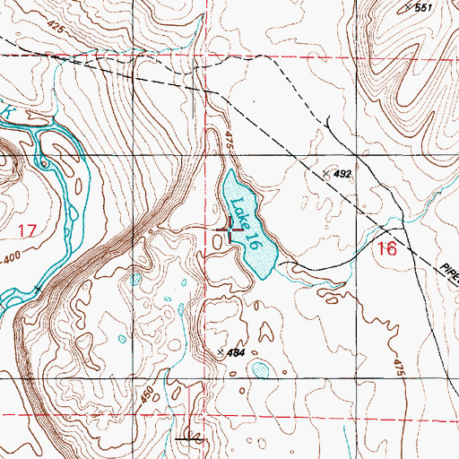 Topographic Map of Lake Sixteen, WA