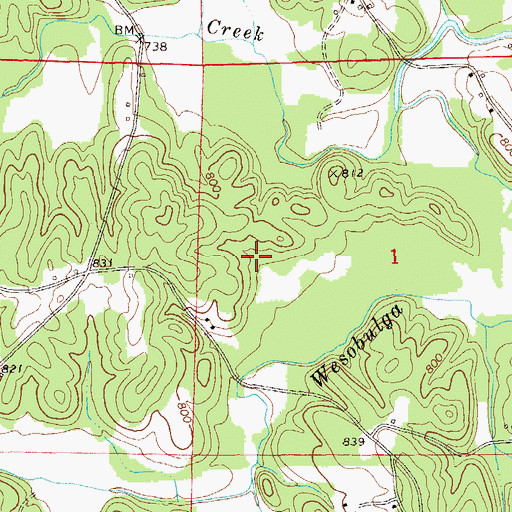 Topographic Map of Walker Prospect, AL