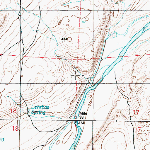 Topographic Map of Lehrbas Spring, WA