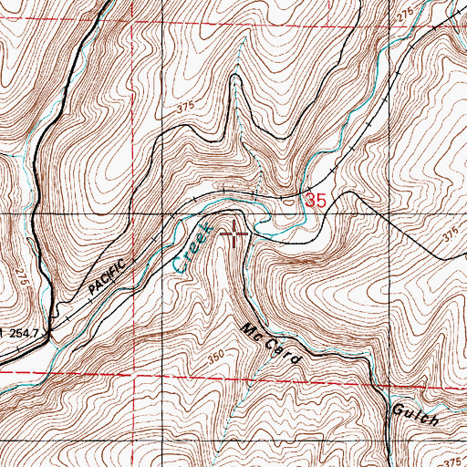 Topographic Map of McCard Gulch, WA