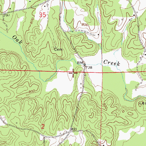 Topographic Map of Knights Mill Prospect, AL