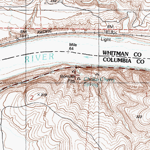 Topographic Map of Choke Cherry Spring, WA