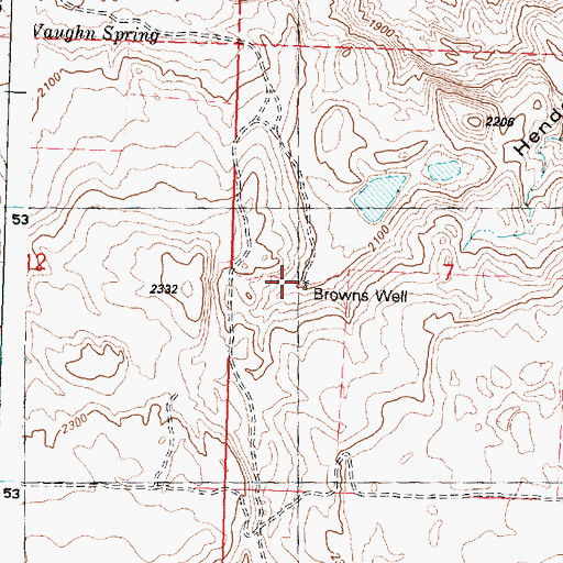 Topographic Map of Browns Well, WA