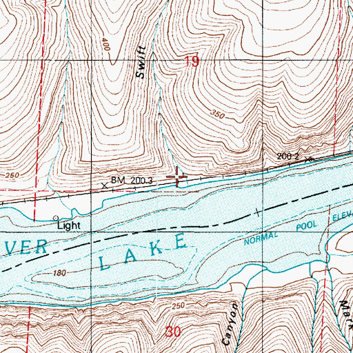 Topographic Map of Swift Canyon, WA