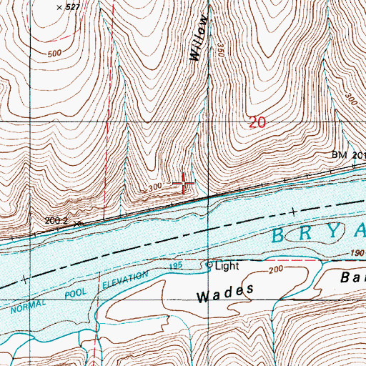 Topographic Map of Willow Canyon, WA