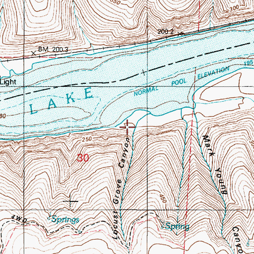 Topographic Map of Locust Grove Canyon, WA