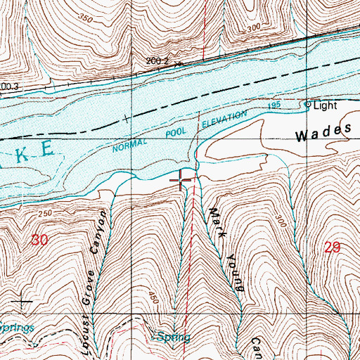 Topographic Map of Mark Young Canyon, WA