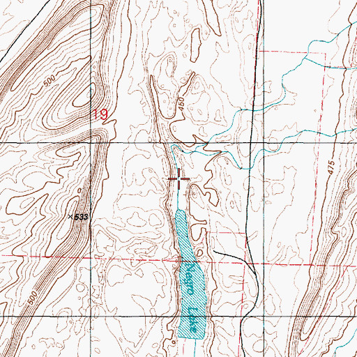 Topographic Map of Negro Lake, WA