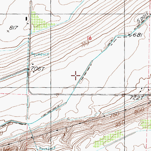 Topographic Map of Fortysix A Wasteway, WA