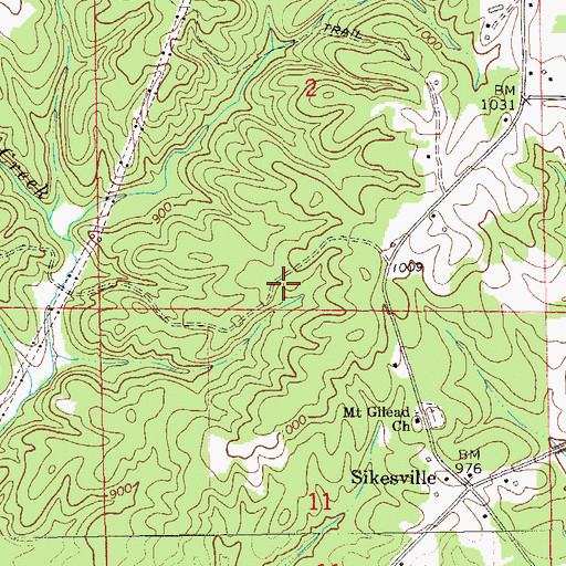 Topographic Map of Landowners Hunting Club, AL