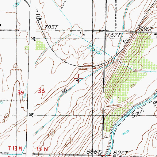 Topographic Map of DPE Thirtynine, WA