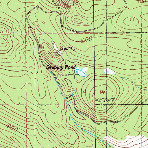 Topographic Map of Seabury Pond, WA