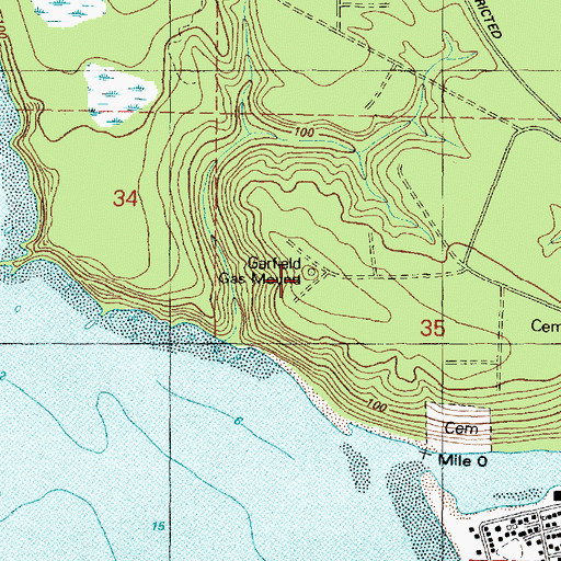 Topographic Map of Garfield Gas Mound, WA