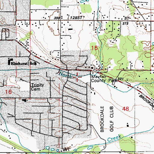 Topographic Map of Mayfair County Park, WA