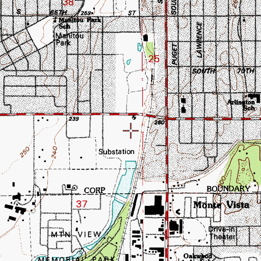 Topographic Map of Rigney State Park, WA