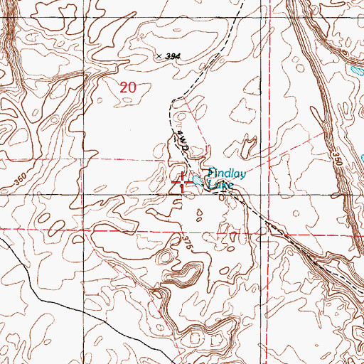 Topographic Map of Findley Lake, WA