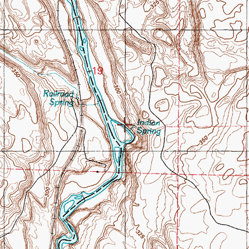 Topographic Map of Indian Spring, WA