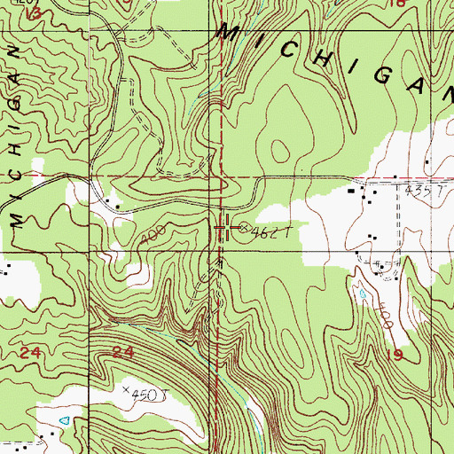 Topographic Map of Michigan Hill, WA