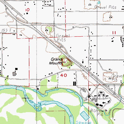 Topographic Map of Grand Mound, WA
