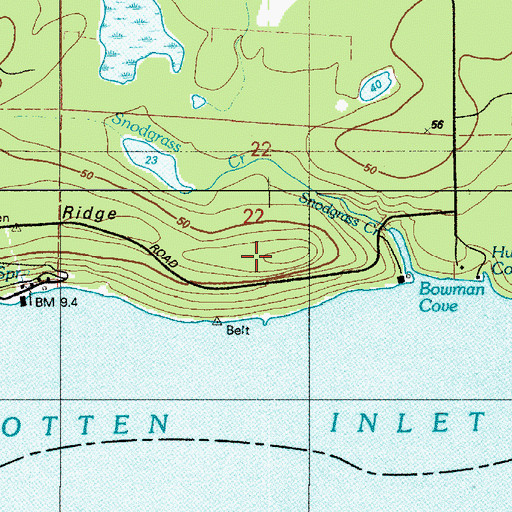 Topographic Map of Slocum Ridge, WA