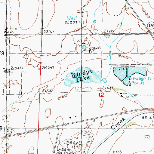 Topographic Map of Bandys Lake, WA