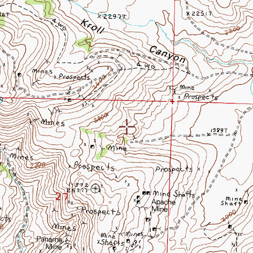 Topographic Map of Anchor Mine (historical), WA