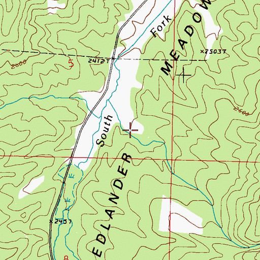 Topographic Map of Friedlander Meadows, WA