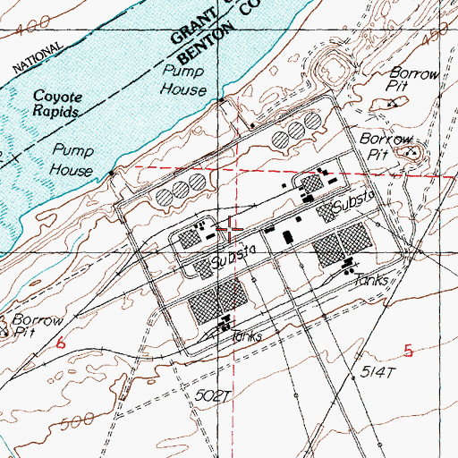 Topographic Map of Allard, WA