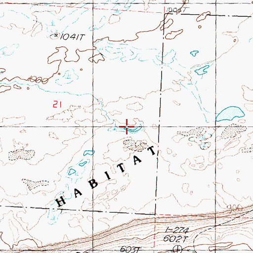 Topographic Map of Crab Creek Habitat Management Area, WA