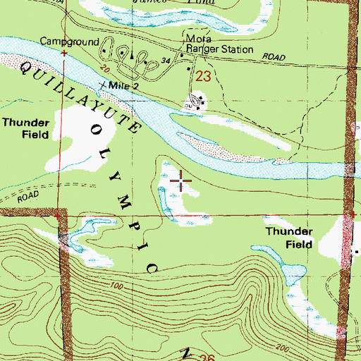 Topographic Map of Thunder Field, WA
