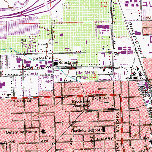 Topographic Map of Elks Memorial Park, WA