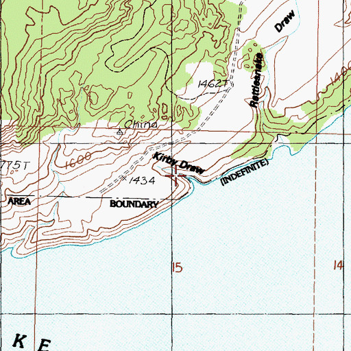 Topographic Map of Kirby Draw, WA