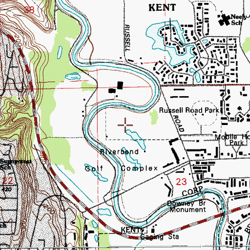 Topographic Map of Riverfront Park, WA