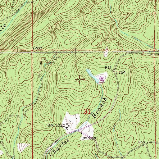 Topographic Map of Empire Mine, AL