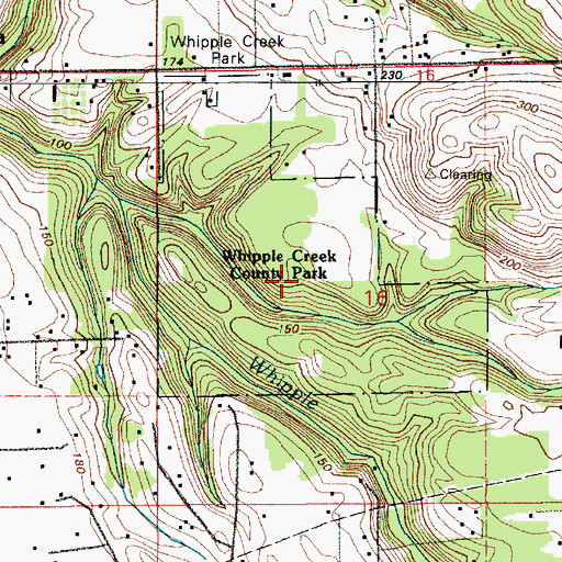 Topographic Map of Whipple Creek Park, WA