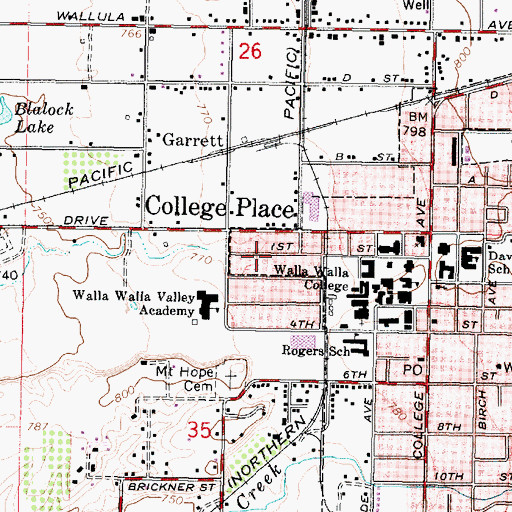 Topographic Map of Martin Field, WA