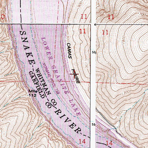 Topographic Map of Crum, WA