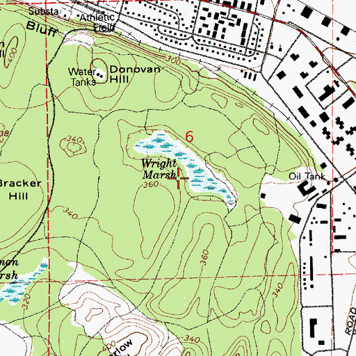 Topographic Map of Wright Marsh, WA