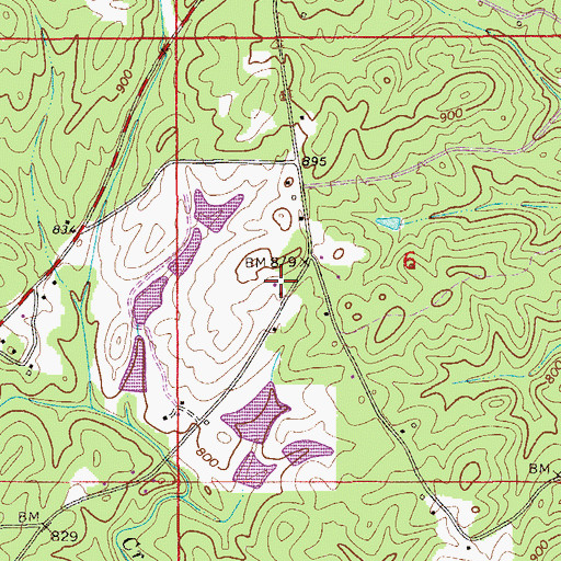 Topographic Map of Williamsons School (historical), AL