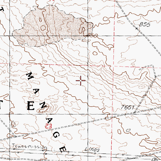 Topographic Map of Saddle Mountain National Wildlife Refuge, WA