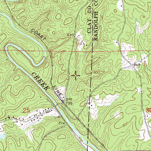 Topographic Map of Benjamin Prospect, AL