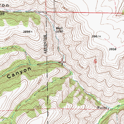 Topographic Map of Cooper Canyon, WA